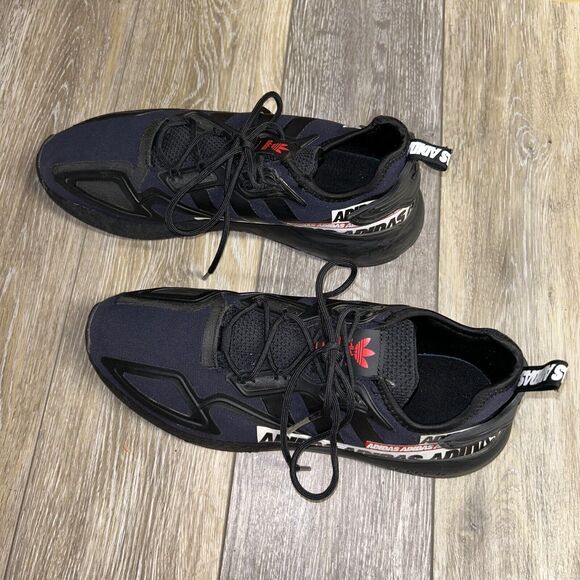 Adidas Men's US Size 12 ZX 2K Boost Black Red Running Sneaker Shoes FX7038 - Picture 6 of 11